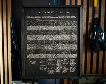 Declaration of Independence - Laser Engraved