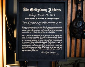 gettysburg Adresse - Laser graviert