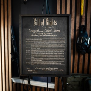 Bill of Rights - Laser Engraved