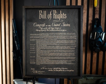Bill of Rights - Laser Engraved