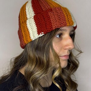 Crochet Color Block Beanie, Cozy Hat, Beanie, Crochet Hat, Hat