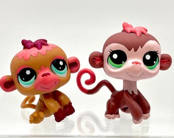 2006-2007 Littlest Pet Shop Różowa i brązowa małpka