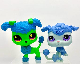 2007-2010 Littlest Pet Shop Blue Lime Poodle