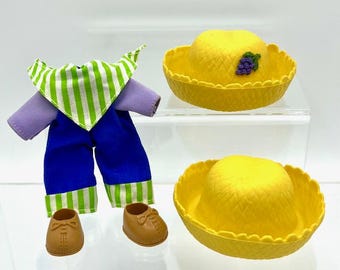 Your Choice~Vintage 1980s Strawberry Shortcake Huckleberry Pie Replacement Clothing Patch Shoes Jumper Comb Overalls Yellow Straw Cowboy Hat
