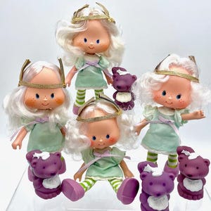 Your Choice~Vintage 1980s Strawberry Shortcake Angel Cake Doll and Soufflé Skunk Pet Set Clean Pretty NO AGE SPOTS Excellent Condition Love