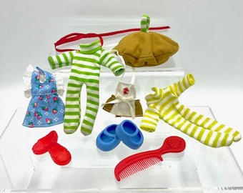 Your Choice~Vintage 1980s Strawberry Shortcake Crepe Suzette Replacement Clothing Hats Shoes Comb Apron Hair Hat Ribbon Unitard Beret Jumper