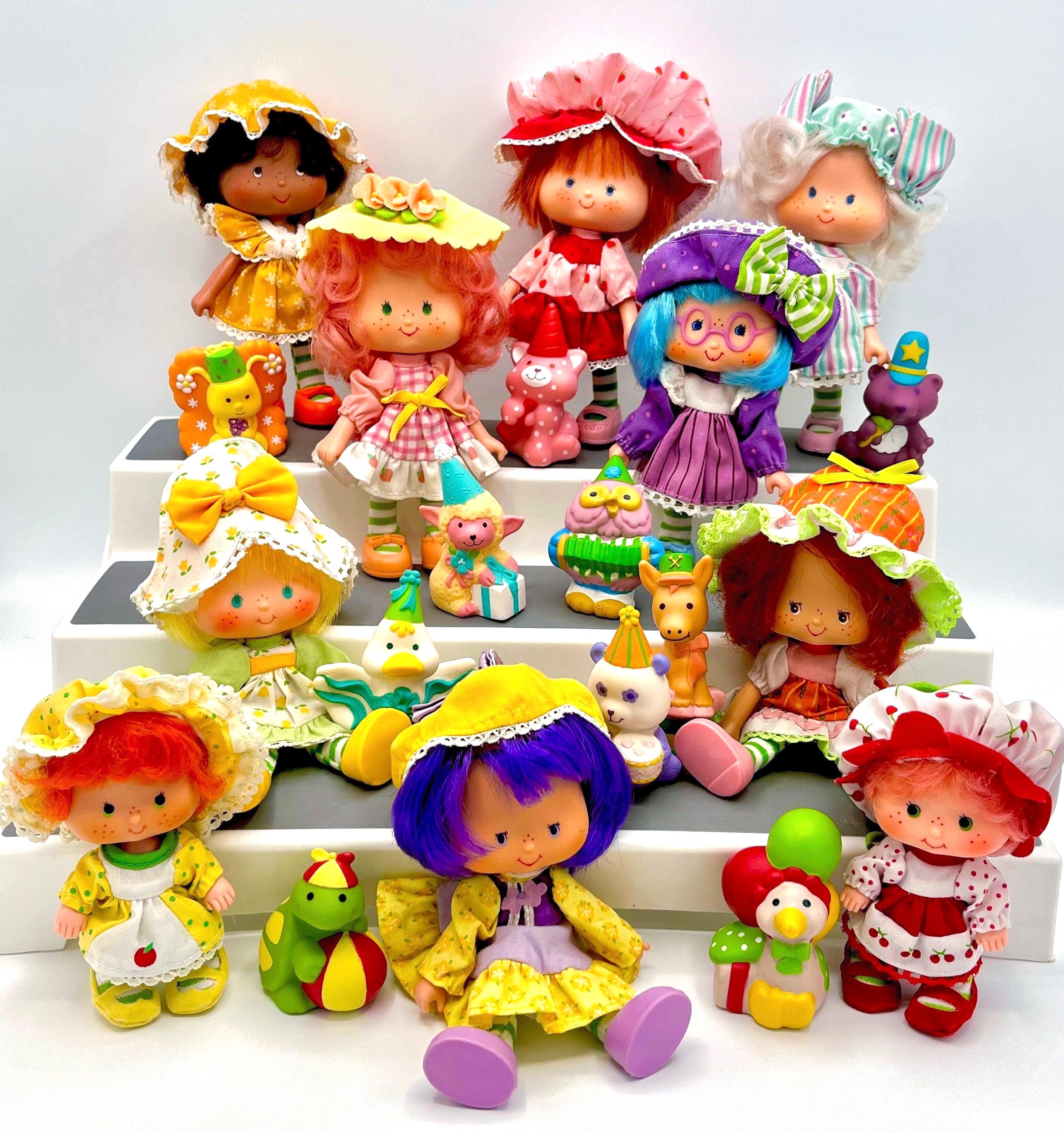 Vintage Strawberry Shortcake Angel Cake Party Pleaser Doll w/ Soufflé Pet