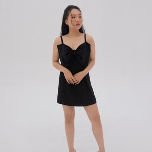 Valentina Georgette Silk Mini Dress