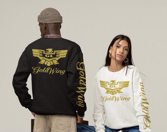 Goldwing GL1500 Double-Sided Hoodie/Sweatshirt with Sleeve Text