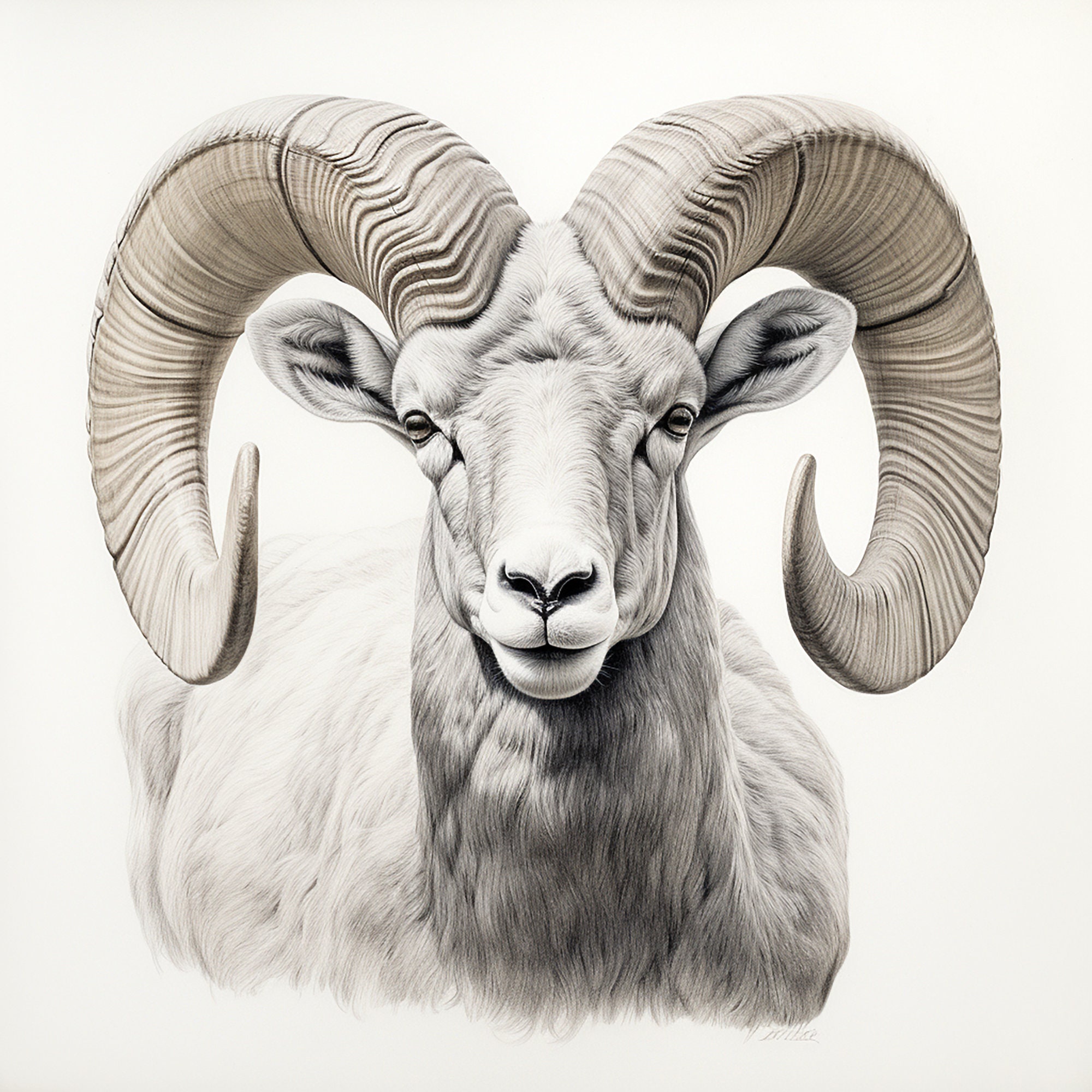 Bighorn Sheep Drawing Realistic Bighorn Sheep Drawing Realistic