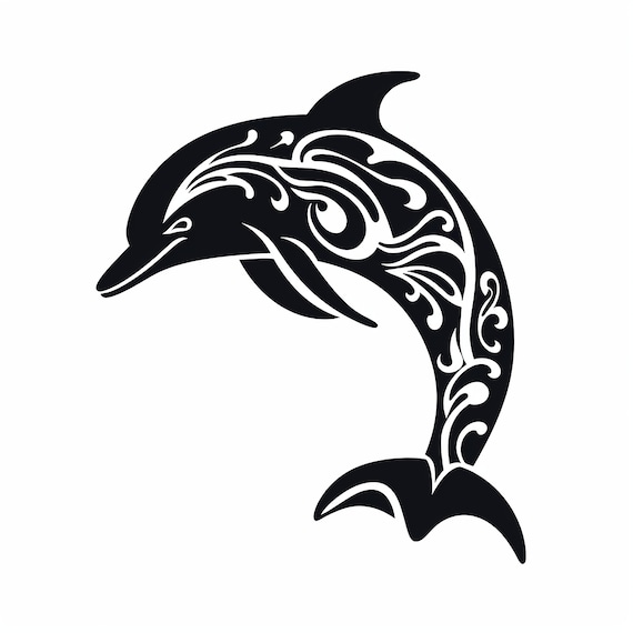 High quality original dolphin tattoo Stock Vector by ©StellaL 122899852