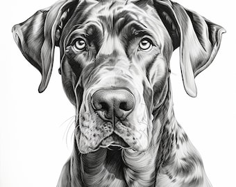 Dane Portrait Stencil, Cricut DIY (Digital Download