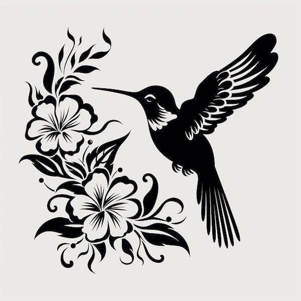 Humming Bird Stencil Tattoo - Etsy