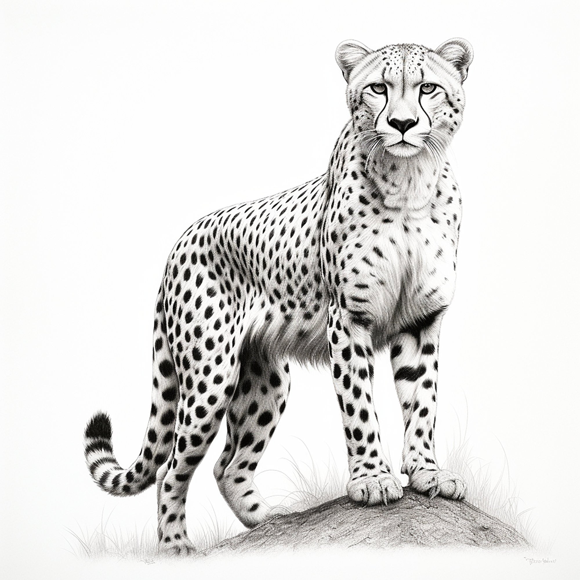 Cheetah sketch hi-res stock photography and images - Alamy