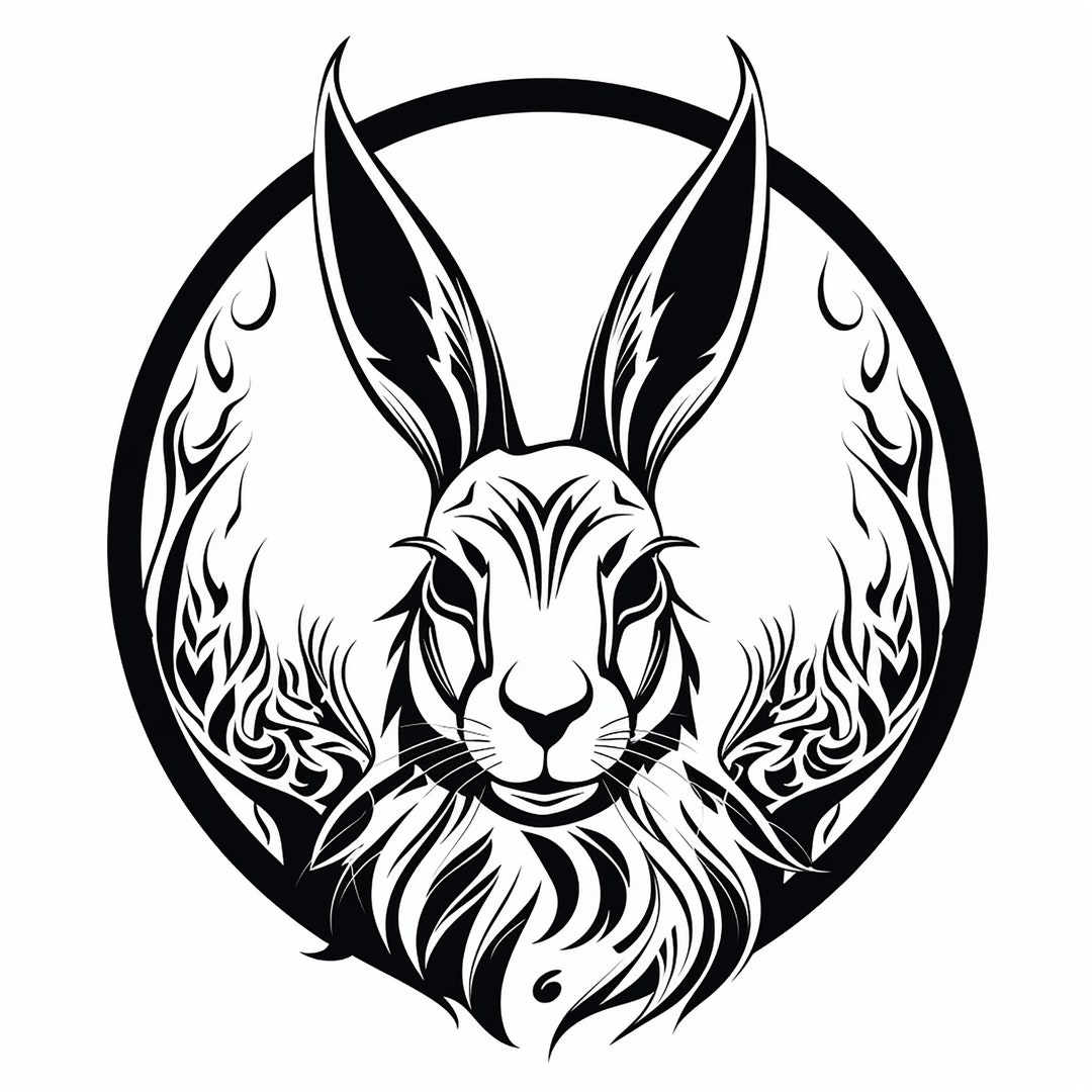 Abstract Rabbit Illustration: Wildlife Animal Design (digital Download ...