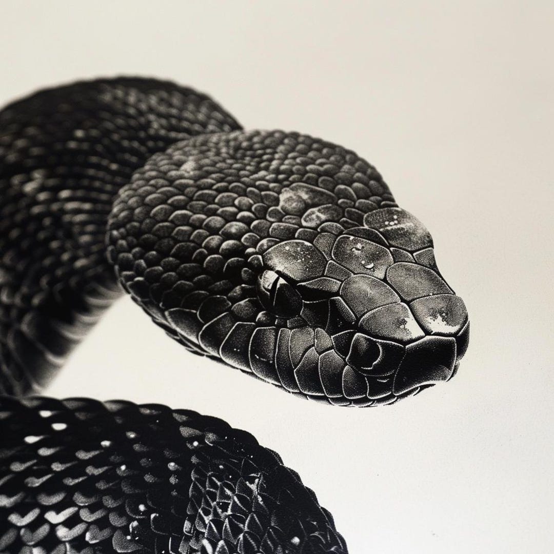 Snake Clip Art, Printable Wildlife Animal Download for Sticker, Stencil