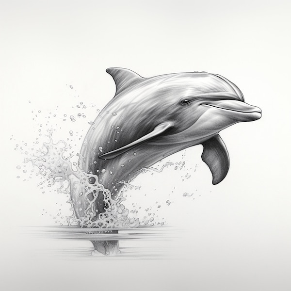 Dolphin Tattoo - Etsy