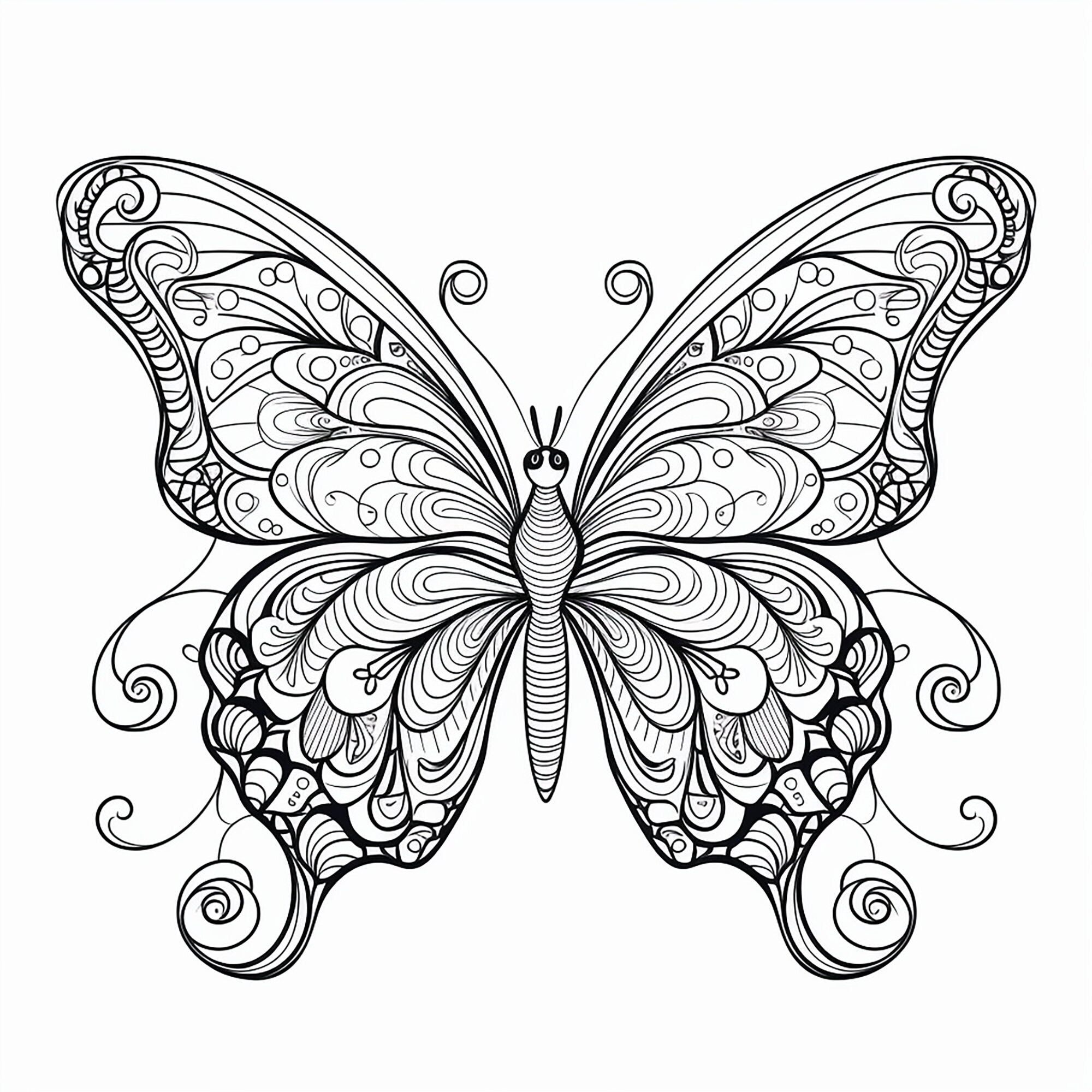 Butterfly Clip Art Illustration, Geometric and Abstract Printable ...