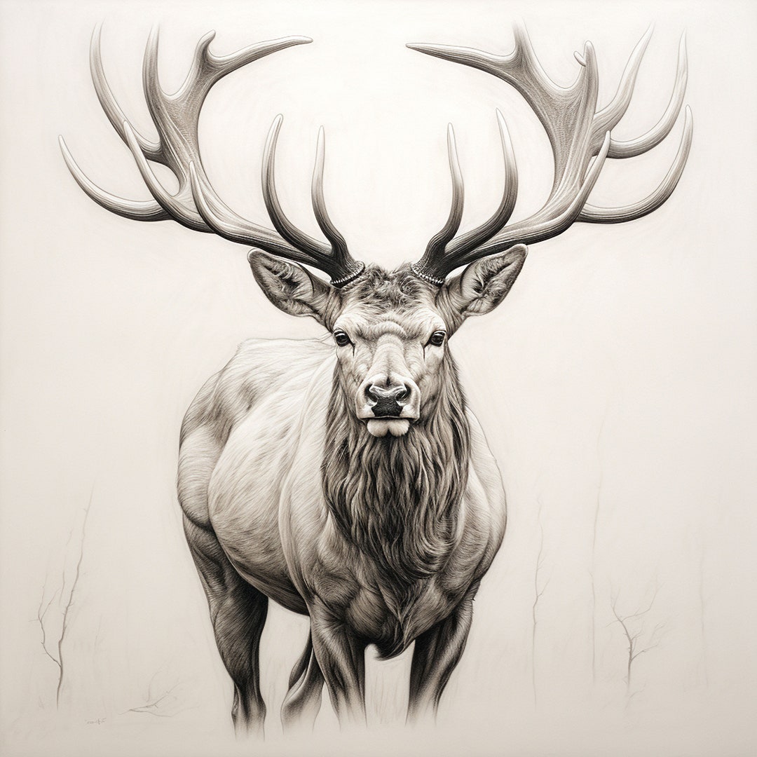 elk-fine-line-wildlife-portrait-printable-animal-image-for-sticker-stencil-logo-tattoo-decor-diy-cricut-engraving-etsy