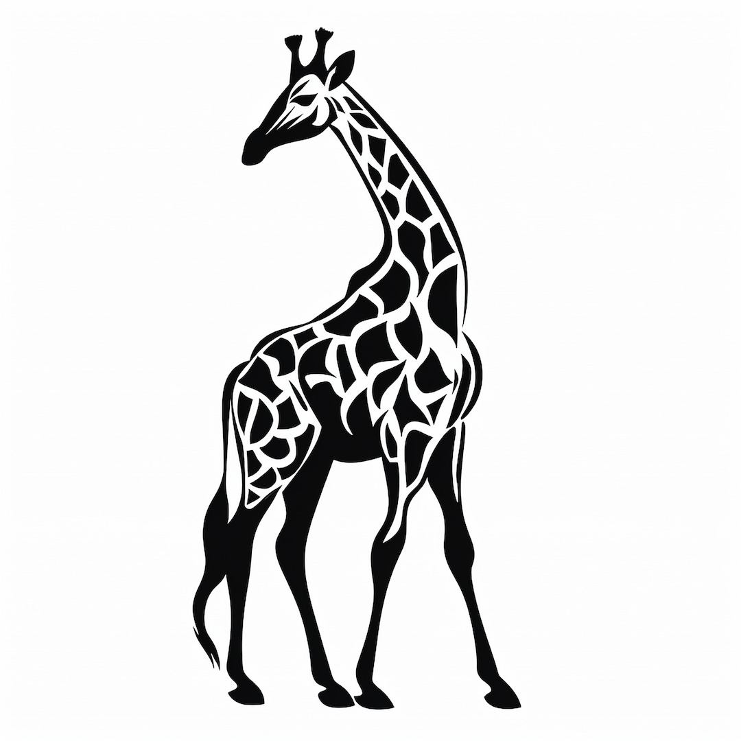 Giraffe Clip Art , Printable Wildlife Animal Decal For, Sticker