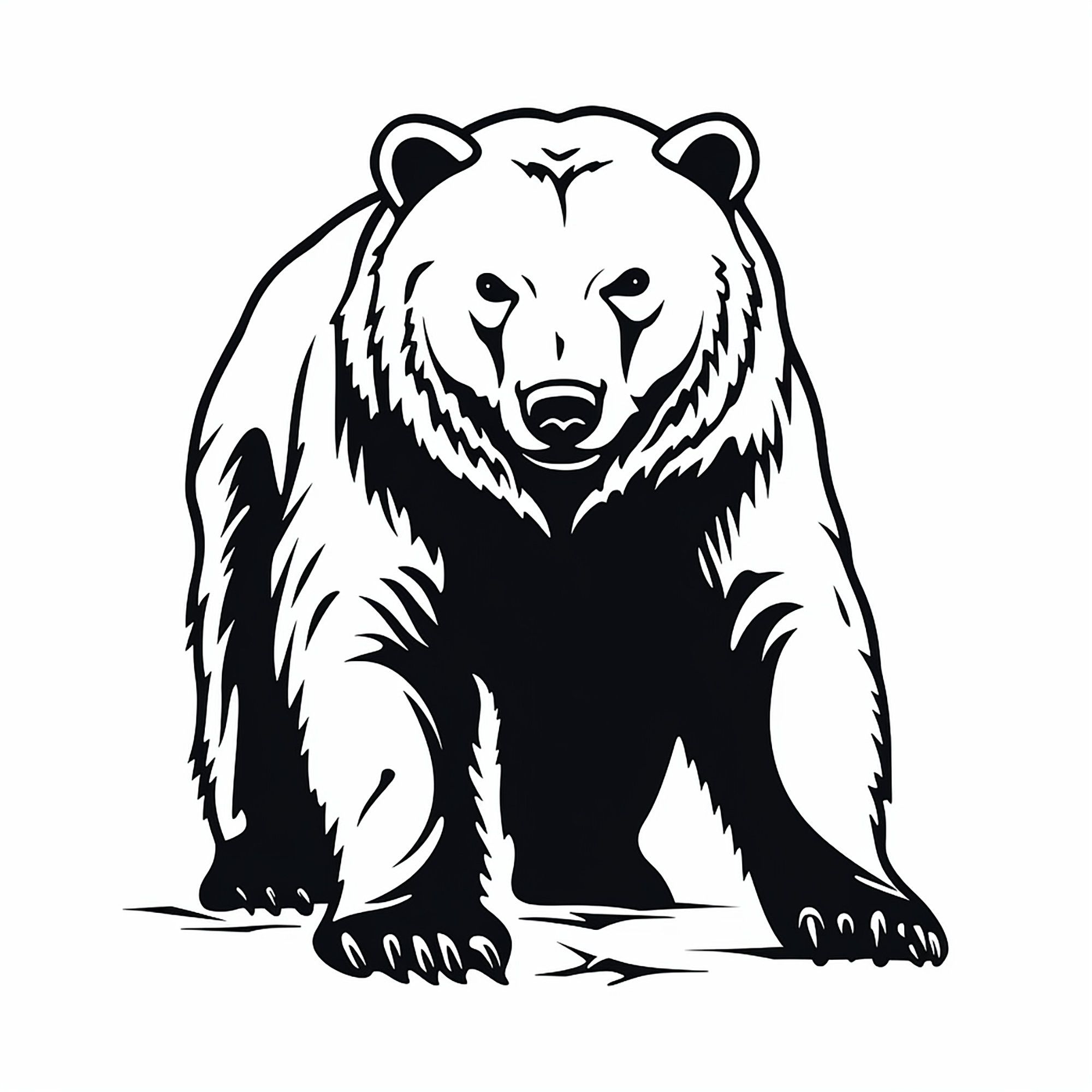 Bear Black Line Simple Clip Art, Printable Wildlife Animal Illustration for Sticker, Stencil, Logo, Tattoo, Wall Decor - Etsy bear-black-line-simple-clip-art-printable-wildlife-animal-illustration-for-sticker-stencil-logo-tattoo-wall-decor-etsy