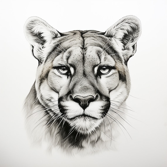 Cougar Stencil - Art and Wall Stencil