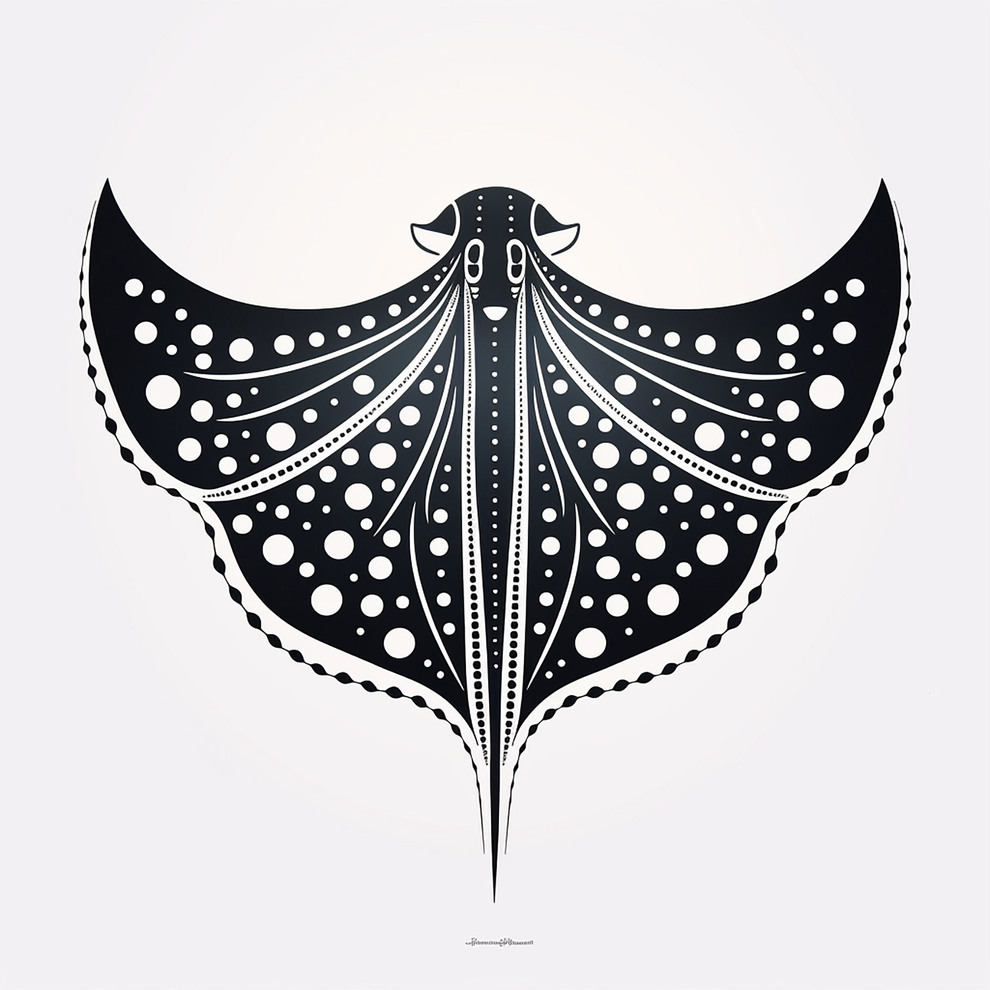 stingray-clip-art-abstract-ocean-animal-design-printable-sting-ray-stencil-sticker-logo-decal-wall-decor-etsy