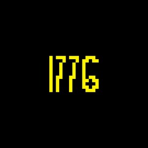 May include: A pixelated graphic on a black background displays the number "1776" in bright yellow. The numbers have a blocky, retro video game aesthetic, with a plus sign incorporated into the final digit.