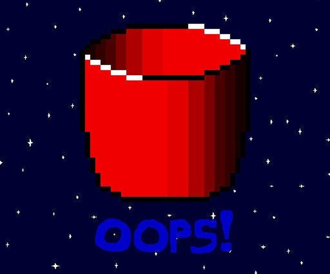 Pixel Art Trash Can in Night Sky Etsy