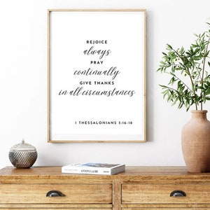 1 Thessalonians 5:16-18 Scripture Verse Digital Download
