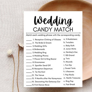 Jeu de douche nuptiale Candy Match en téléchargement numérique
