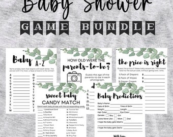 Baby Shower Game Bundle, Digital Download, Printable Activities