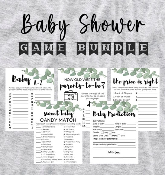 Baby Shower Game Bundle Digital Download Printable - Etsy