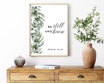 Psalm 46:10 Scripture Verse Digital Download