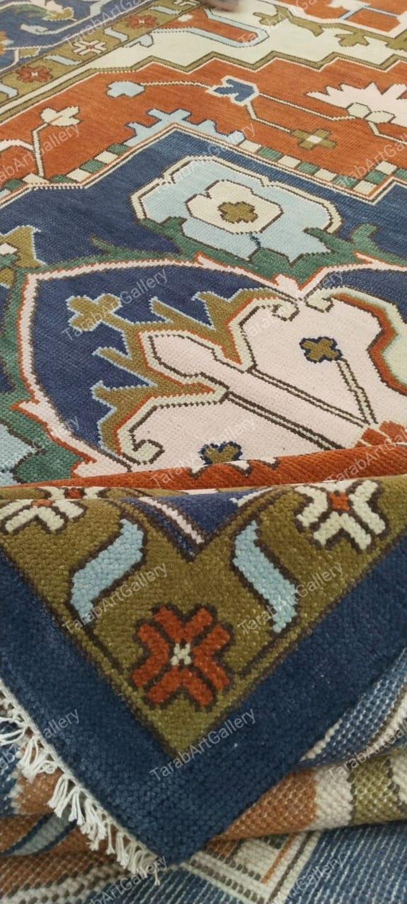 Hand Knotted Serapi Rug - Thumbnail 4