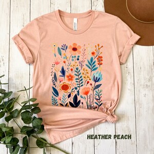 Grillige bloemen Wildflower tshirt wilde bloemen shirt bloemen tshirt bloem shirt cadeau voor vrouwen dames shirts beste vriend cadeau