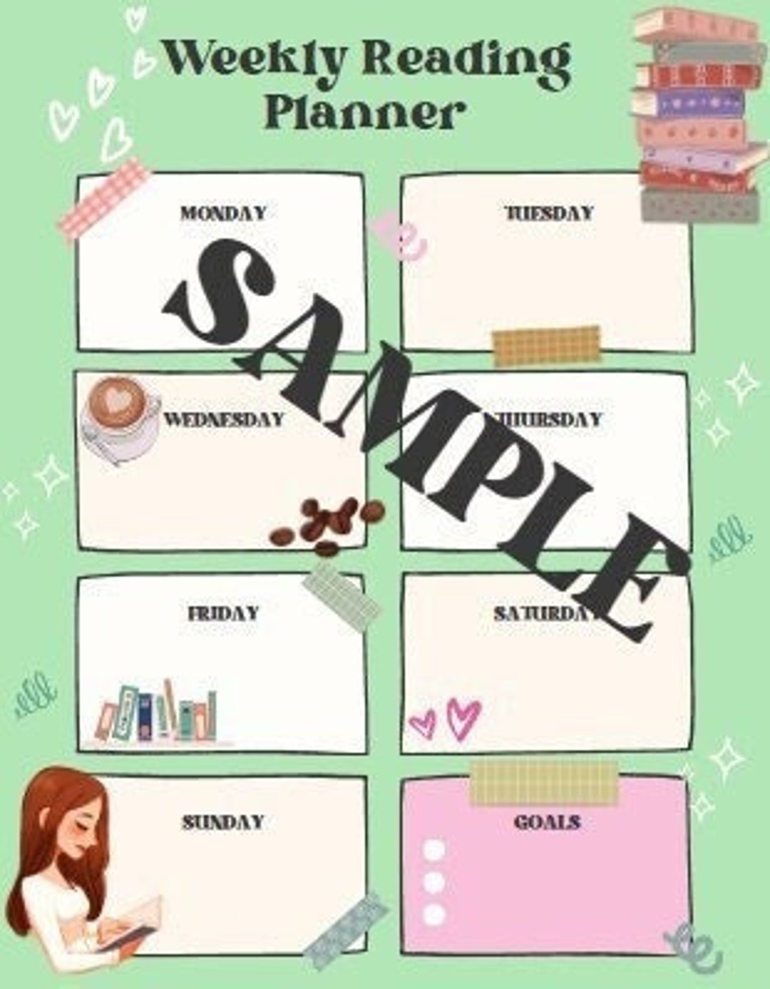 Printable Weekly Reading Log - Etsy