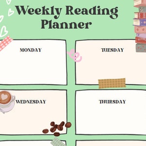 Printable Weekly Reading Log - Etsy