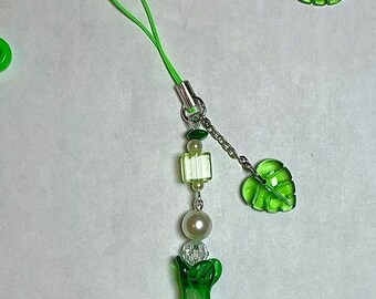 Green Cabbage Plant Phone Charm
