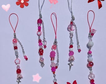 Pink Red White Phone Charms Kawaii