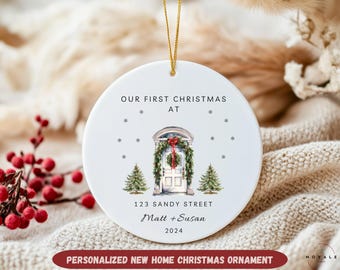 Personalized New Home Christmas Ornament 2024, Custom First Home Ornament, Housewarming Christmas Keepsake, New Homeowner Holiday Gift Idea