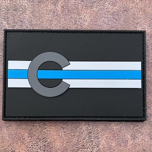 Colorado Thin Blue Line PVC Patch - Hook and Loop Backing (3.5”) - Morale Patch - Law Enforcement - LEO - Thin Blue Line - Back the Blue
