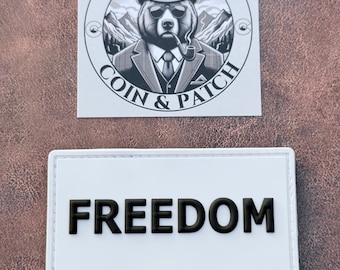 Freedom PVC Patch - USA - Kirk - America - Morale - Hook & Loop - Patch for Back Packs, Bags, Uniforms, Vests and more - America