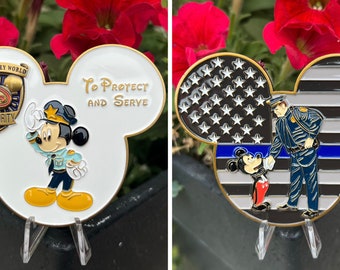 Mickey Mouse Police Officer Walt Disney World Challenge Coin