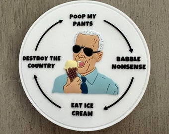 Joe Biden Meme Patch - Destroy The World - Trump - DJT - America - PVC Morale Patch