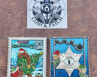 Arapahoe County Sheriff's Office Christmas 2025 Bigfoot Stamp Colorado Challenge Coin