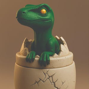 Dino Egg Juice Drinking Bottle 3D Model STL: Printable Figurine (Digital Download