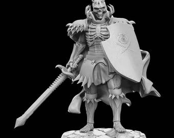 Undead Knight Warrior STL Miniature 3D Print Model