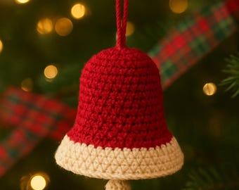 Haakpatroon kerstbel, geschikt voor beginners (digitale download)