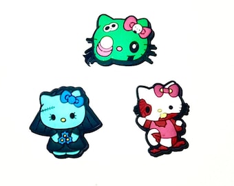 Halloween Zombie Hello Kitty Croc Charm Bundle